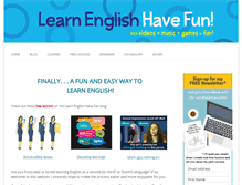 Tablet Screenshot of learn-english-have-fun.com
